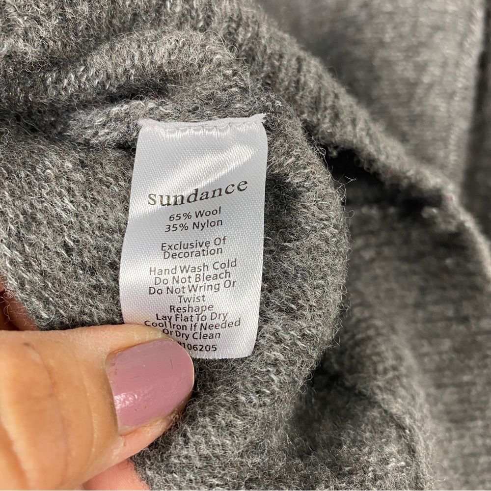 Sundance “Anya” charcoal grey wool blend sweater sz M - Picture 7 of 7